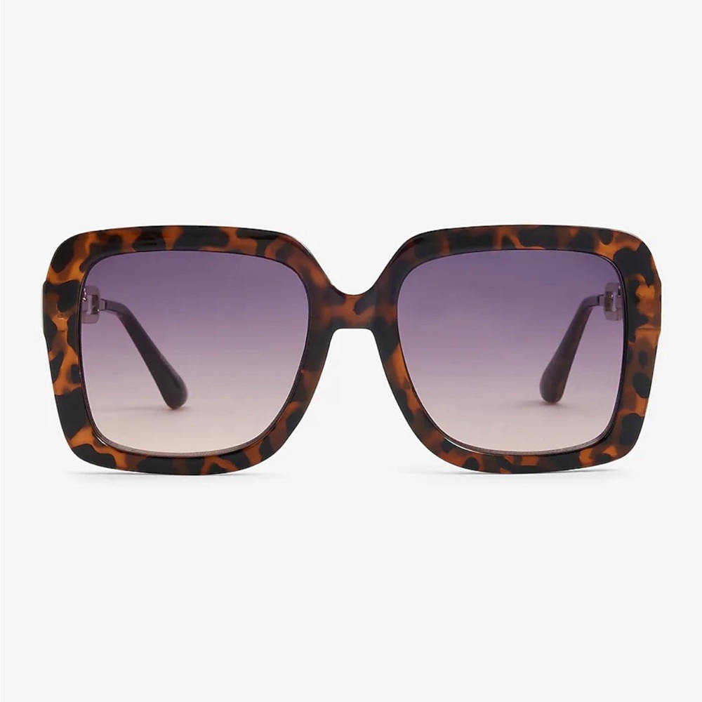 Express Retro Oversized Square Frame Chain Sungla… - image 1